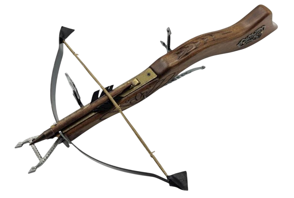 Fucile balestra storico lunghezza 53 cm in legno intarsiato xv secolo Photoroom